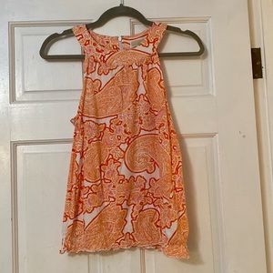 Michael Kors size for summer tank, athletic fits beautiful orange colors